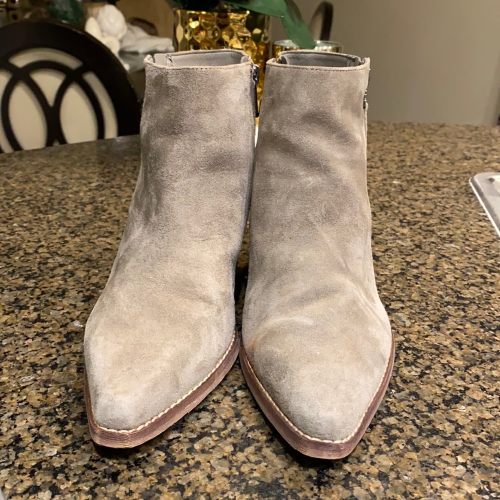 Tan Suede Booties Size 9